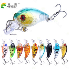 Micro Luya Bait Hengjia Fishing Gear Fishing Bait False Bait Rock Little Fatty 4g Curved Mouth White Strip Wholesale Hard Bait