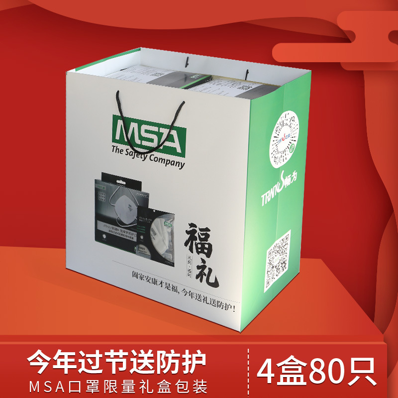 梅思安MSA 10217443 5120+KN95硅胶鼻垫免维护防护口罩 礼盒装