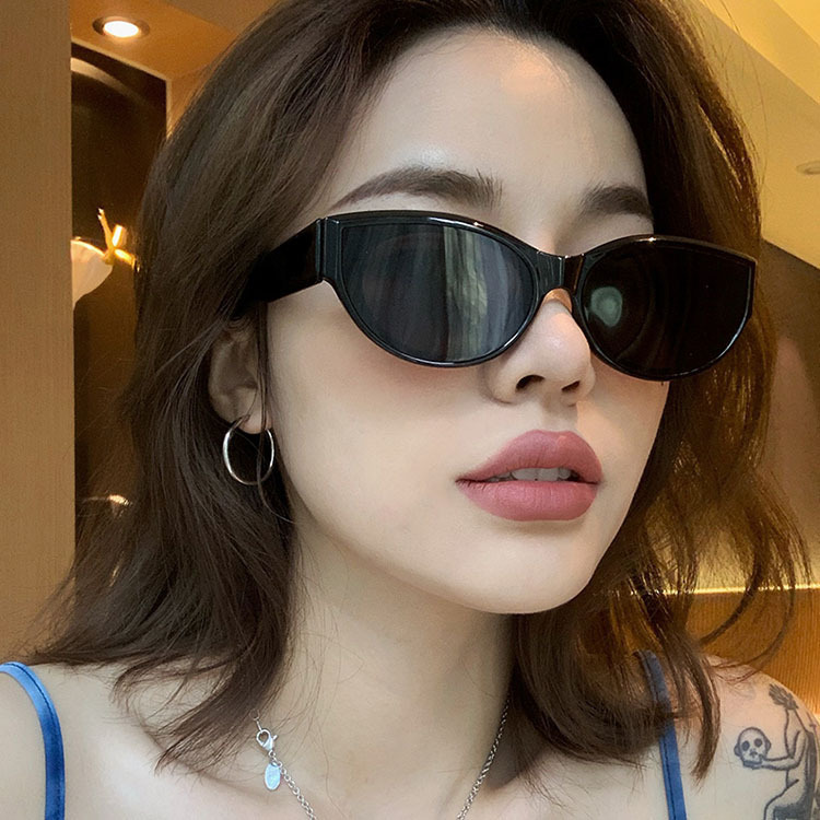 Small frame cat's eye sunglasses women's Korean hip-hop sunglasses net popular cross-border sunglasses frame men's wholesale