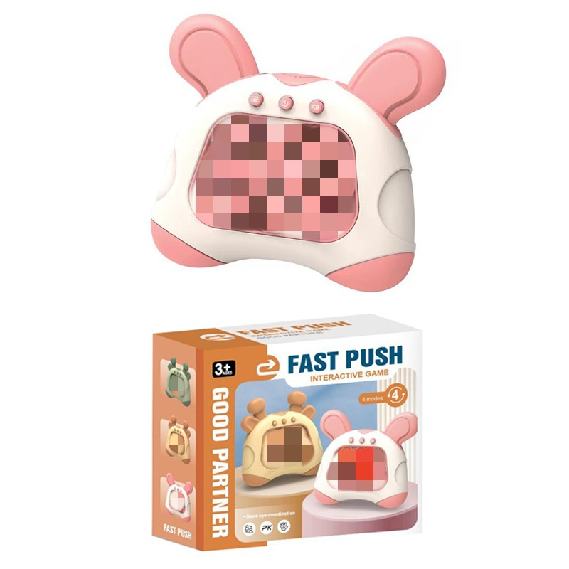 Máquina de juego de rompecabezas de música de empuje de Venta caliente de Amazon para empujar rápido ratón matando pionero hámster niños juguetes de descompresión