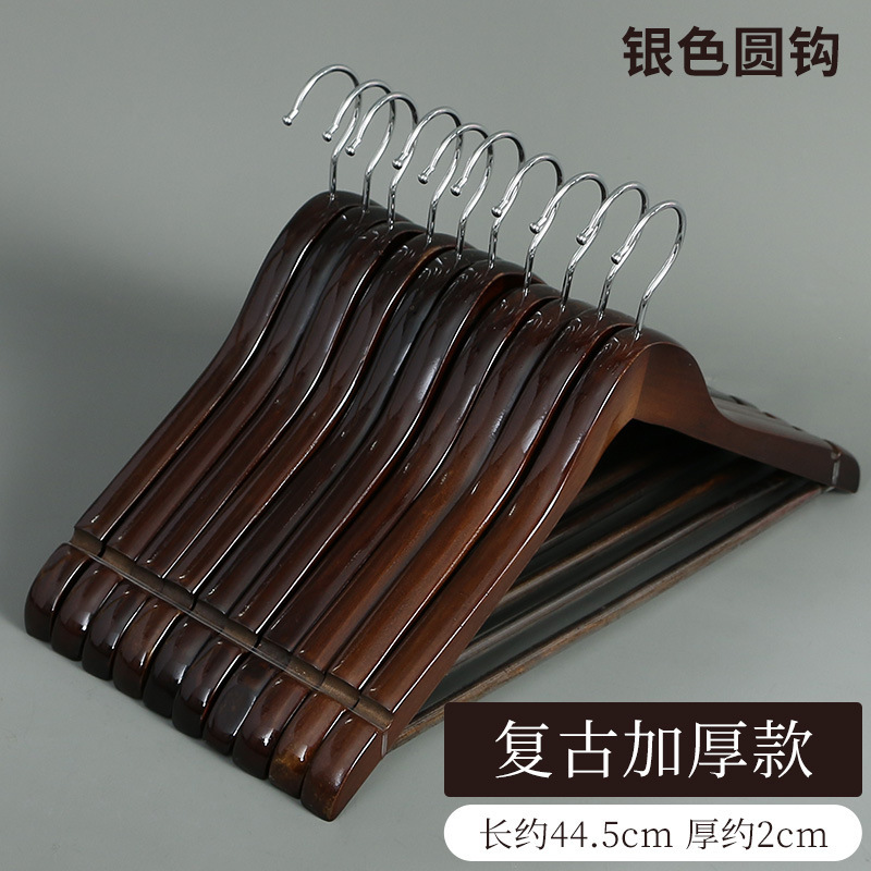 Perchas de madera maciza tienda de ropa hotel al por mayor soporte de ropa para el hogar dormitorio estante de ropa percha madera para adultos
