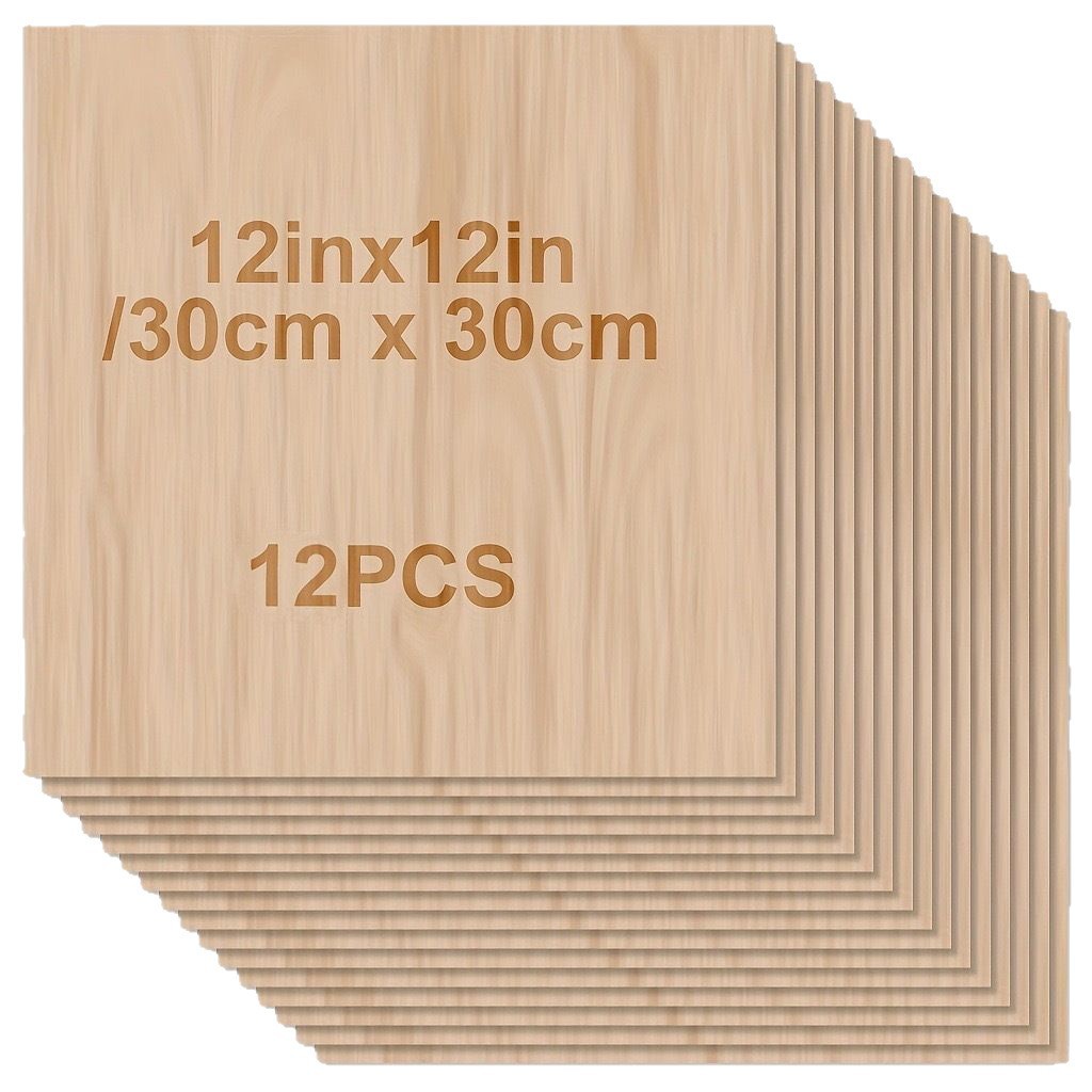 跨境椴木方形木片漫画绘图手绘DIY木板水彩画笔调色板木片