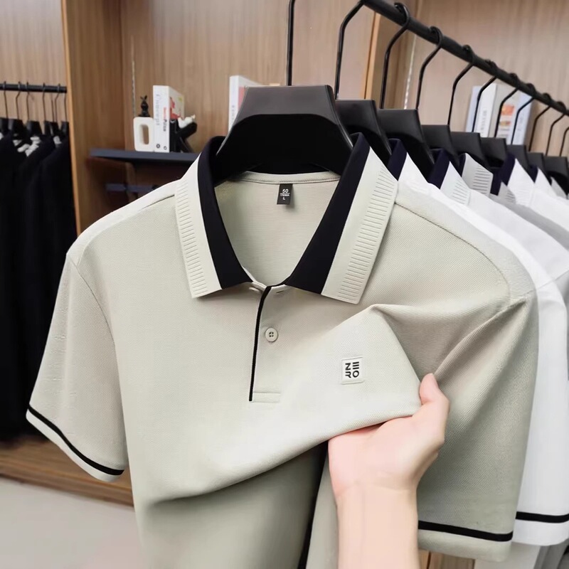 Cross-Border Live Broadcast Summer Lapel Polo Shirt 2026 New Style Men's Short-Sleeved Business Casual T-Shirt Top for Young and Middle-Aged Men Cross-Border Live Broadcast Summer Lapel Polo Shirt 2026 New Style Men's Short-Sleeved Business Casual T-Shirt Top for Young and Middle-Aged Men