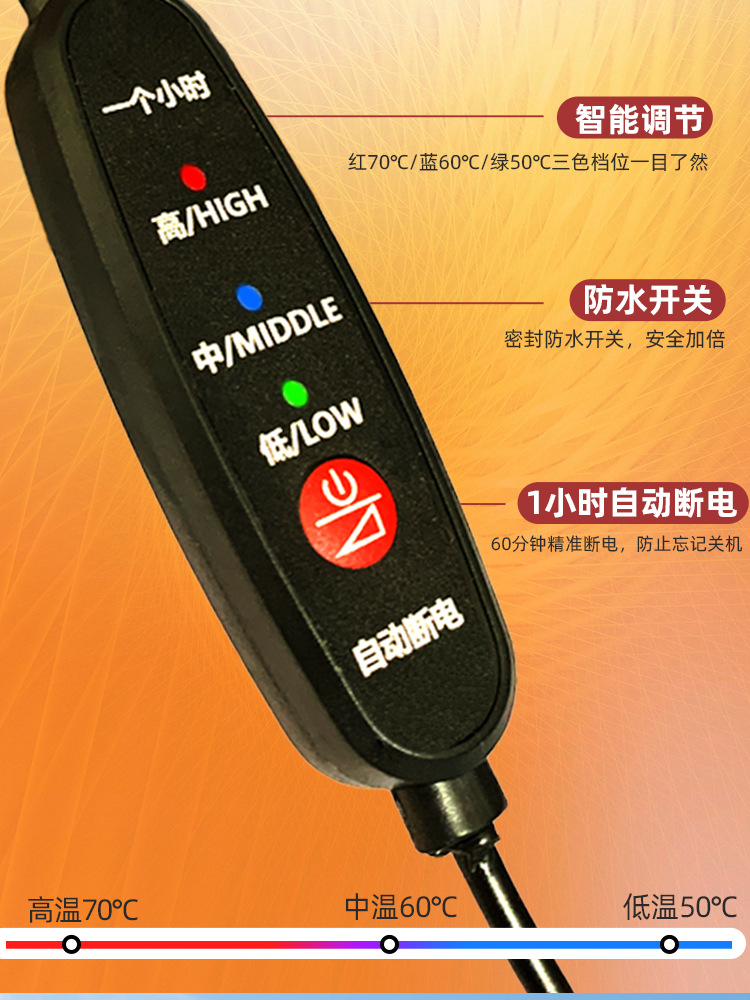 Motorcycle Electric Heated Handlebar Cover 12V Wiring Model Winter Cycling Warm Electric Vehicle Constant Temperature Handlebar Cover Wholesale