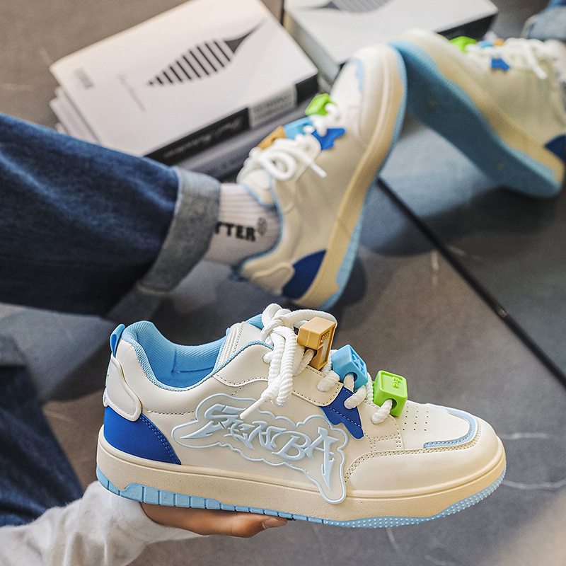 2024 nuevos zapatos de hombre primavera y otoño tendencia universal zapatos de skate casuales nicho coreano zapatos de moda de escuela secundaria