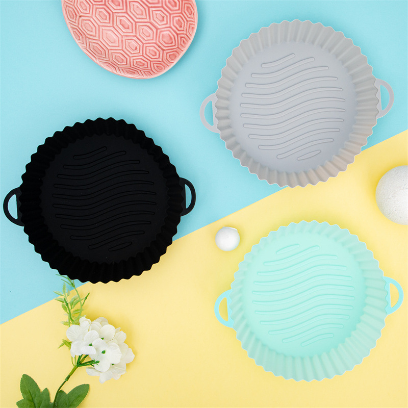 跨境新款Air Fryer Silicone Pot空气炸锅硅胶烤盘 空气炸锅硅胶