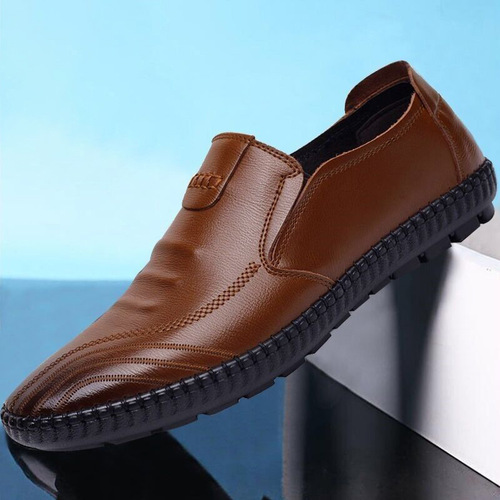 Men's shoes, comfortable casual shoes, soft-soled beanie shoes, pu men's slip-on casual shoes, foreign trade men's casual shoes