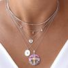 Crystal with bow, necklace, accessory, suitable for import, Birthday gift