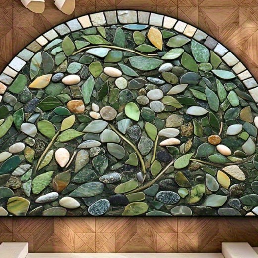 Estera floral transfronteriza estera impresa semicircular estera de suelo puerta de entrada estera de suelo puerta de baño absorción de agua estera de suelo sucia