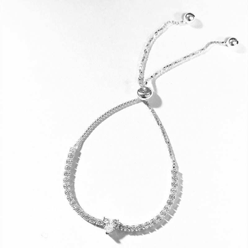 925 Sterling Silver Material 925 Sterling Silver Bracelets Simple Style Classic Style
