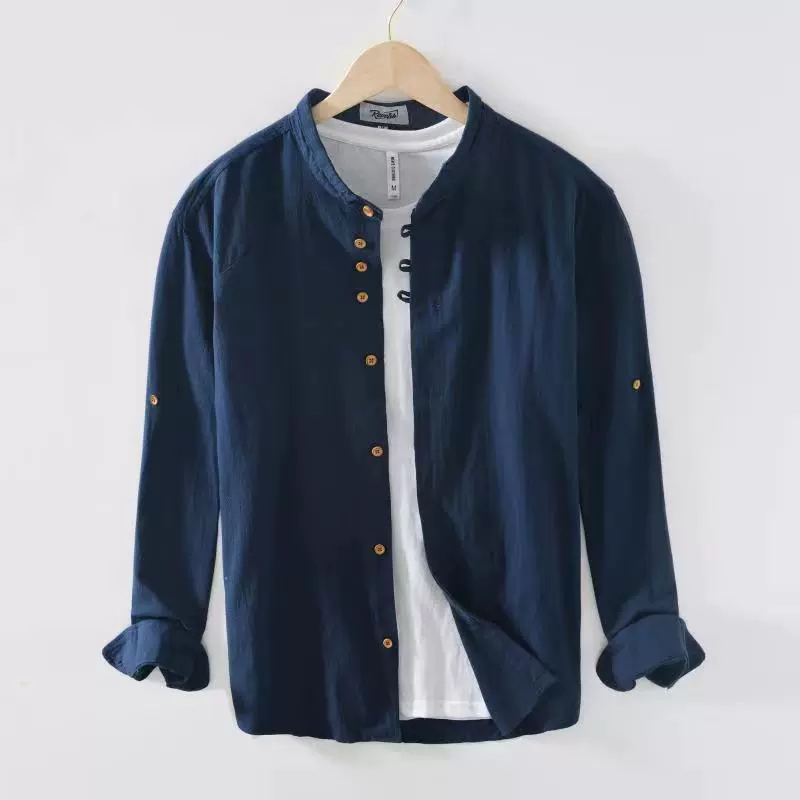 L799 ретро-рубашка с пуговицами