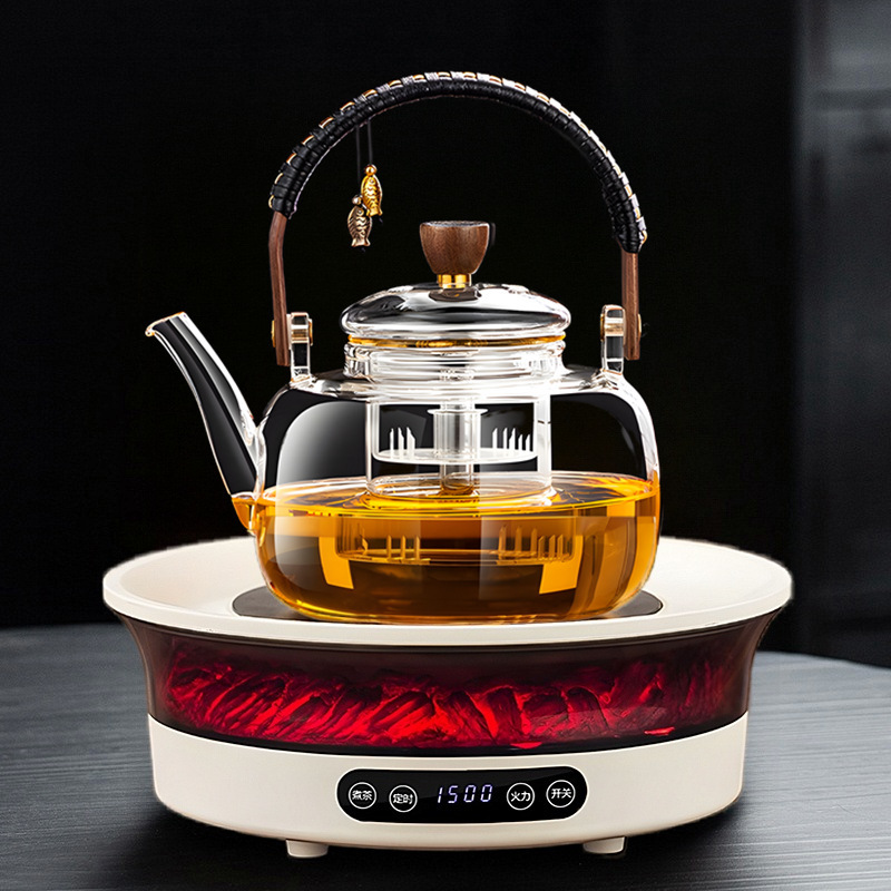 围炉煮茶器电陶炉烤火炉户外多功能电茶炉泡茶壶电热炉蒸煮一体|undefined