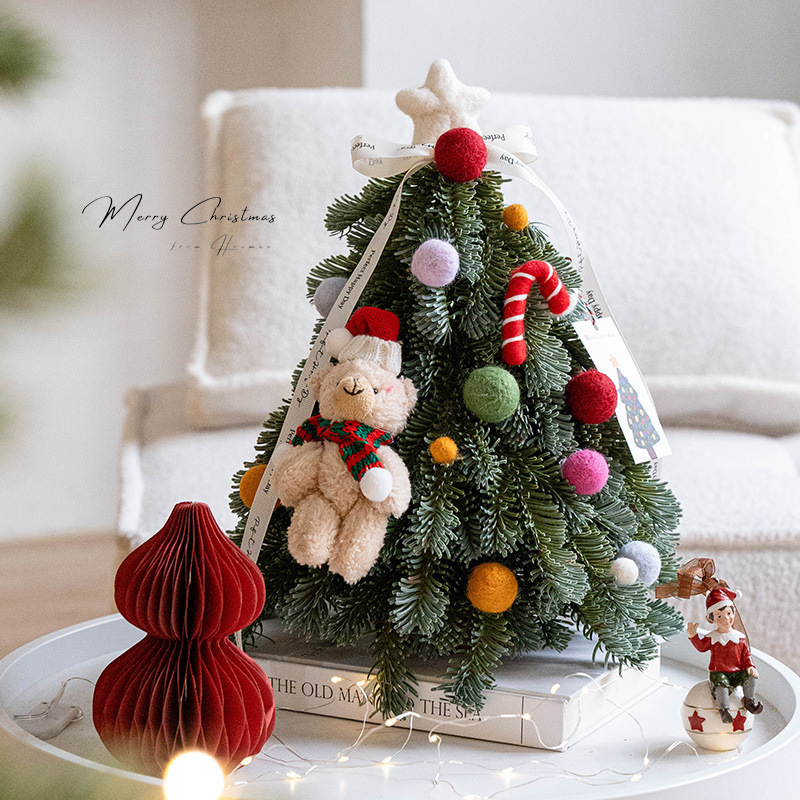 Christmas Decorations 2026 New Model Artificial Noble Pine Small Christmas Tree Tabletop Atmosphere Arrangement Ornament Christmas Decorations 2026 New Model Artificial Noble Pine Small Christmas Tree Tabletop Atmosphere Arrangement Ornament