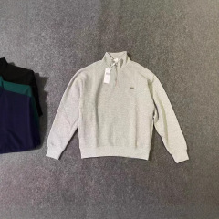 拼色刺绣系列热销半拉链圆领半拉链卫衣棉款立领＋套头衫