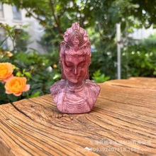 Mookaite jasper天然蛋黄石雕刻菩萨摆件工艺品 原石切割家居能量