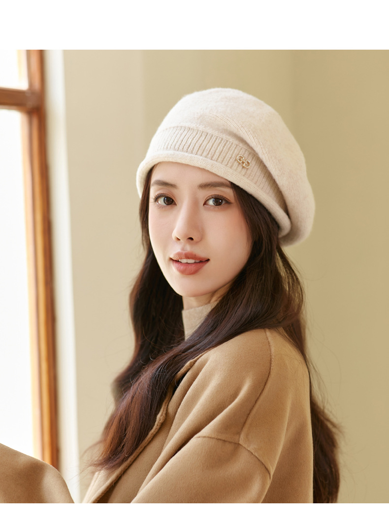 Women's Basic Lady Solid Color Eaveless Beret Hat display picture 2