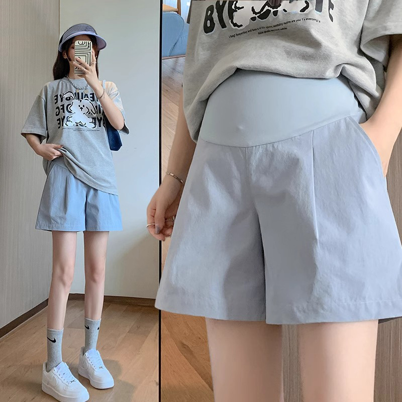 Maternity Shorts Summer Thin Outer Wear Maternity Pants Summer 2025 New Bottoming Wide Leg Pants Maternity Wear Summer Wear