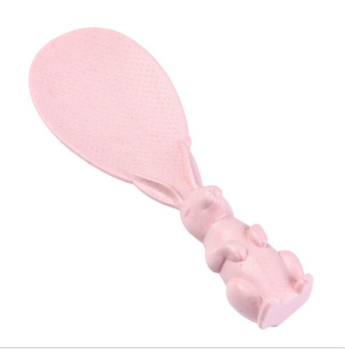 Standing rice spoon kitchen wheat straw tableware cute bunny rice spoon creative Japanese standing rice shovel