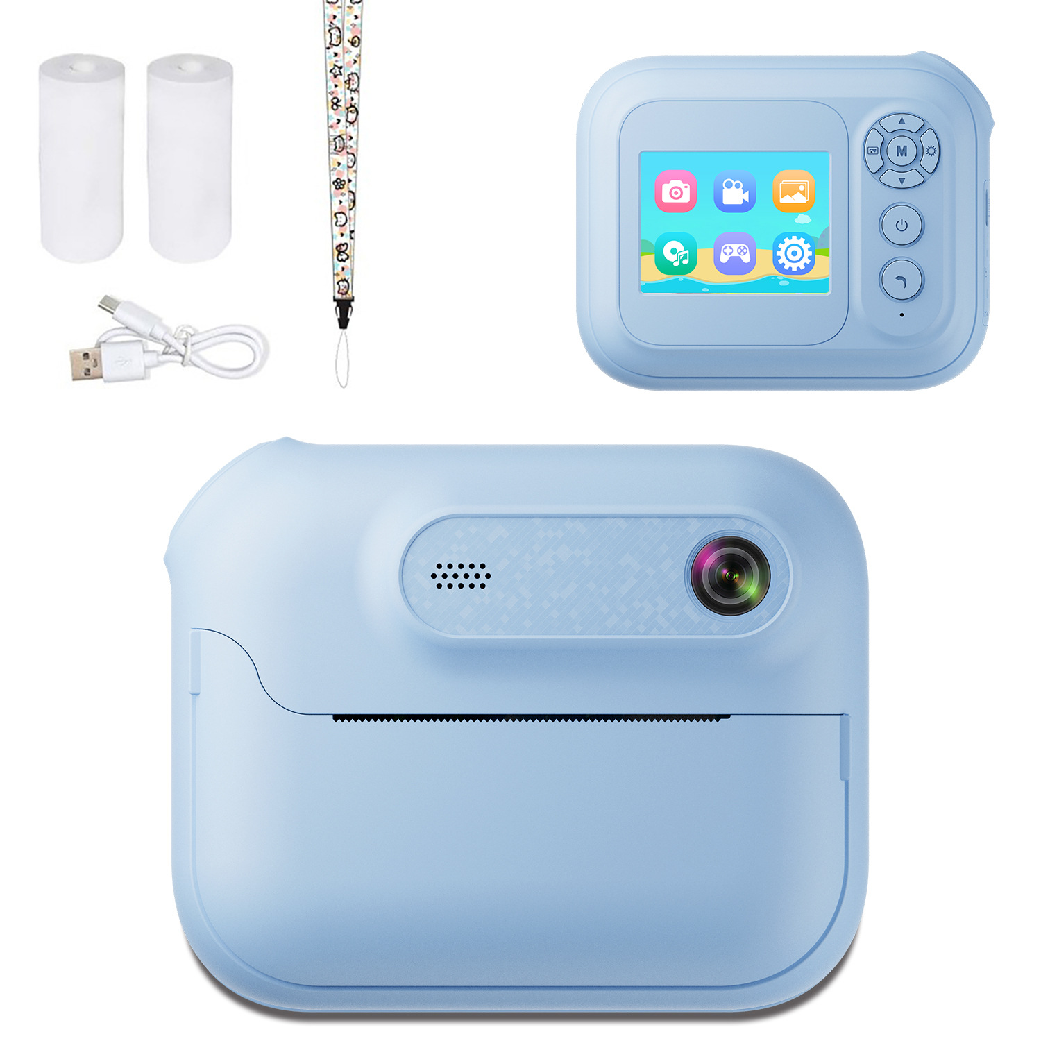 Nueva cámara de impresión Cámara digital para niños Polaroid lindo juguete de dibujos animados mini cámara de impresión HD