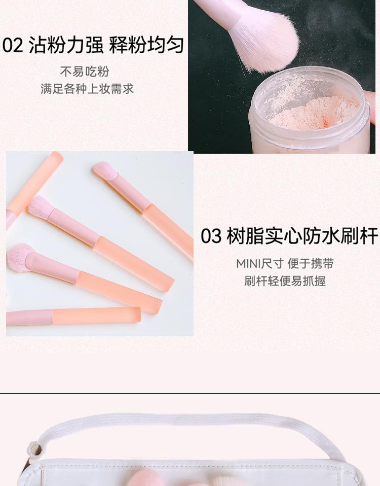 Cangzhou Soft Bristle 10 pieces, Half Pond Jelly mini Mini makeup brush set, dot color brush, Blush powder brush, Blade brush Application Scenario