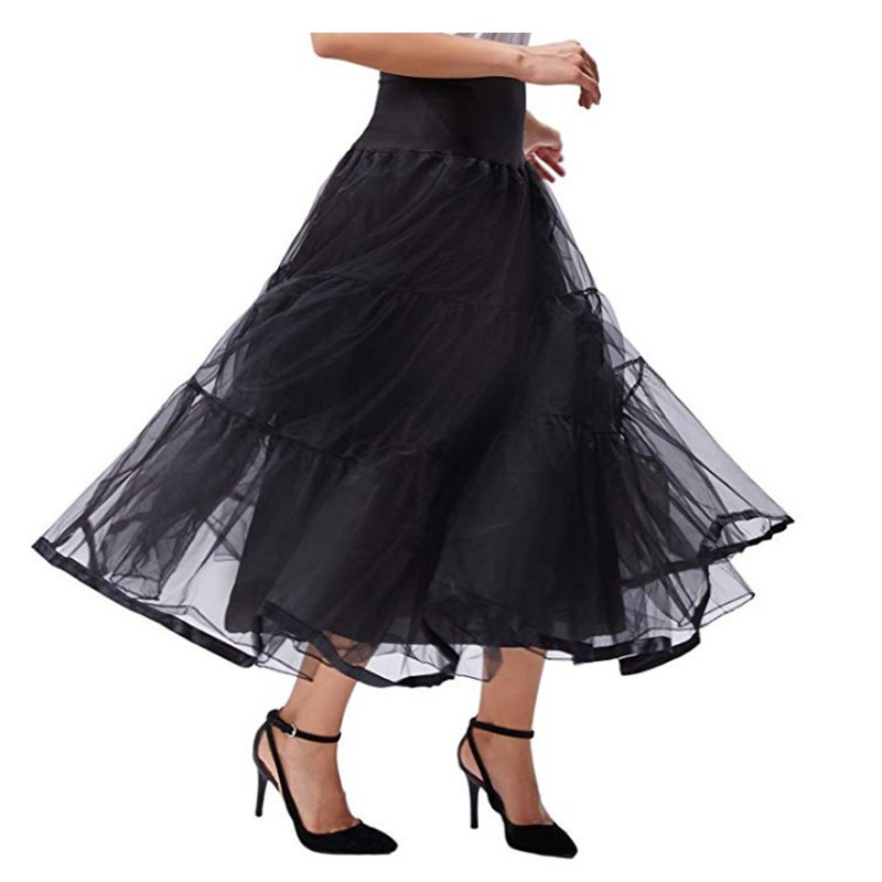 A-line floor-length seamless soft tulle petticoat, cross-border vintage double-layer tulle underskirt, extended support for everyday dresses