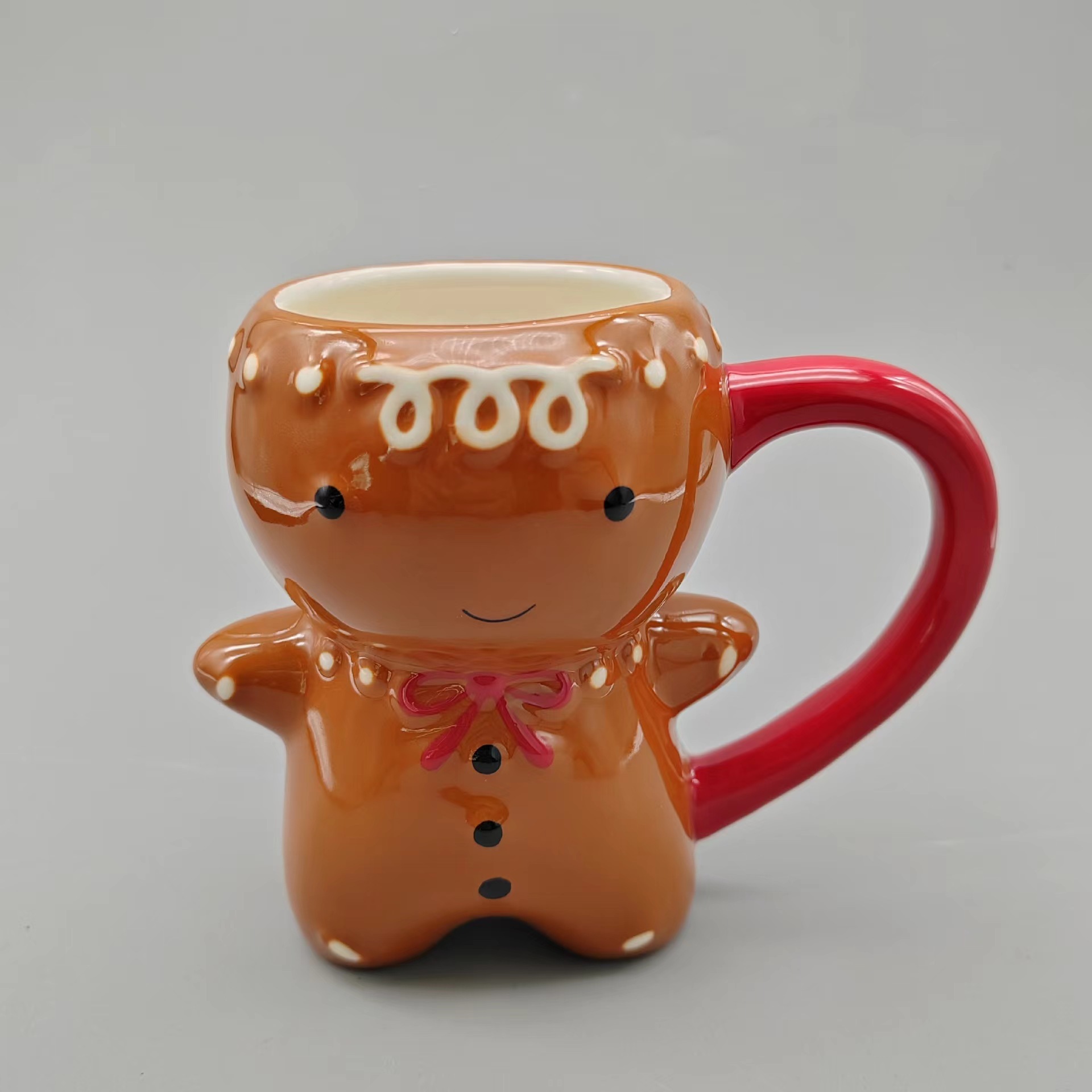 Cross-Border Gingerbread Man Christmas Mug Cookie Ceramic Water Cup_voghion.com