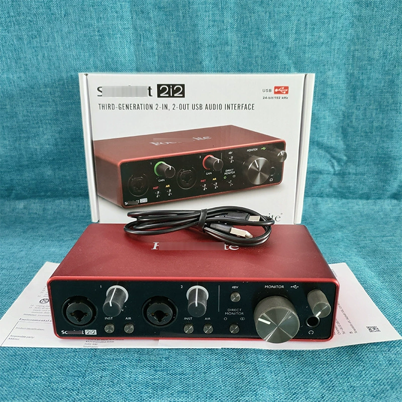 Scarlett 2I2 три поколения профессионального компьютера USB внешняя звуковая карта дублирована в прямом эфире K песни записи инструментальной аранжировки