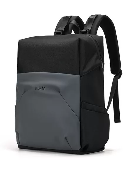 Factory Direct Sales Men's Backpack, Multi-Functional Casual Business Computer Bag, Color-Blocked Large-Capacity Travel Bag, Fashionable Bag