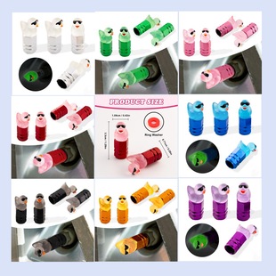 4Pcs Duck down Tire Valve Caps, Funny Sunglasses Duck down Valve Stem Covers Wheel, Decorative Lovely