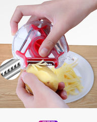 Household Potato Slaw Peeler Knife Kitchen Tool Peeler Apple Melon Fruit Three-in-One Multi-Function Peeler