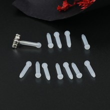 韩版耳钉银针防氧化保护套防掉树脂套管耳针硅胶耳饰配件材料批发