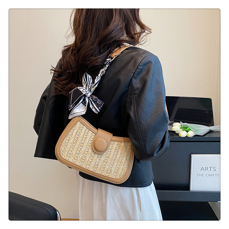 [Stile fresco] Borsa sottobraccio in stile Xiaoxiang, texture di fascia alta, stile di nicchia, borsa in stile squisito con fiocco_voghion.com