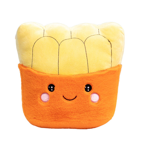 Hugely popular item replica snack French fries pizza pillow for girls creative birthday gift food plush toy