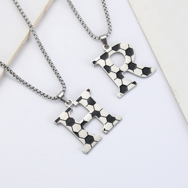 Letter Vintage Style Classic Style 304 Stainless Steel Pendant Necklace Plating Lobster Trigger Clasp Closure display picture 5