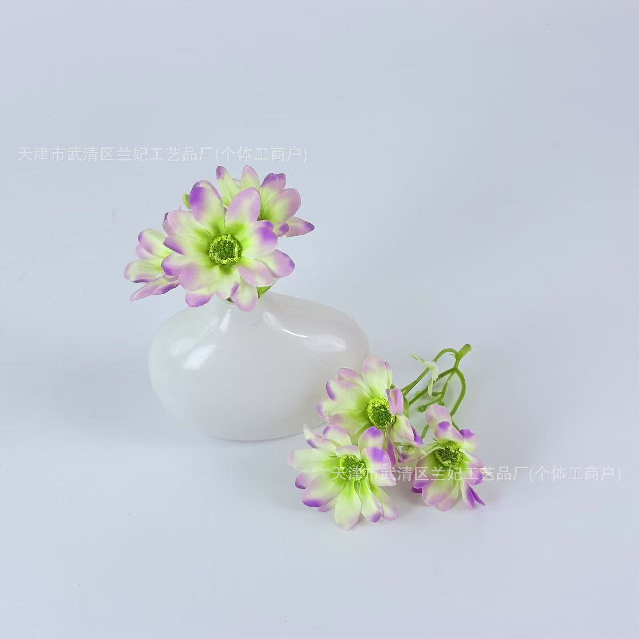 3 horquillas flor lila flor flor artificial accesorios de bricolaje hechos a mano caja de flores caja de regalo con mano horquilla decorativa transfronteriza
