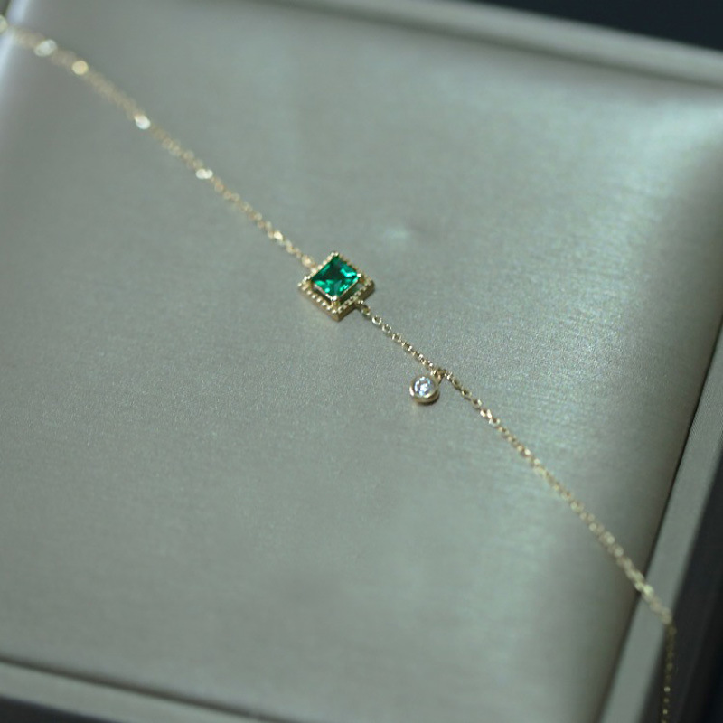 1 Piece 925 Sterling Silver Solid Color Zircon 925 Sterling Silver Cable Chain Bracelets display picture 6