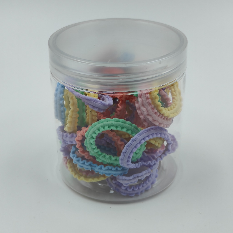 Fábrica directa enlatada de alta elasticidad no daña cabello de cabello de chicas anillo de toalla simple banda de goma cabello de cabello anillo de cabello de bebé