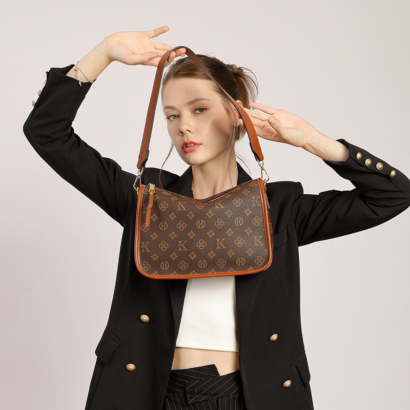 MK F2024 New Classic Old Flower High Sense Small Crowdsourcing Bag Women's Boston Pillow Portable Crossbody Bag MK F2024 New Classic Old Flower High Sense Small Crowdsourcing Bag Women's Boston Pillow Portable Crossbody Bag