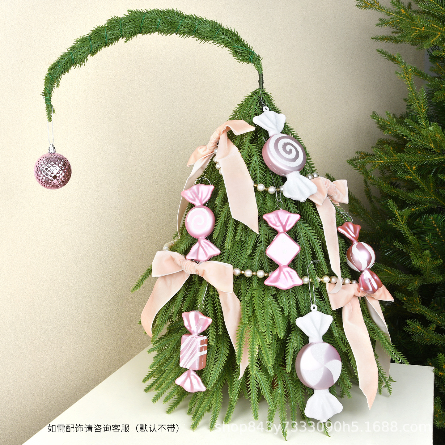 Decoración de Navidad PE escritorio simulación de árbol de Navidad árbol de cuello inclinado decoración de bonsai decoración de árbol