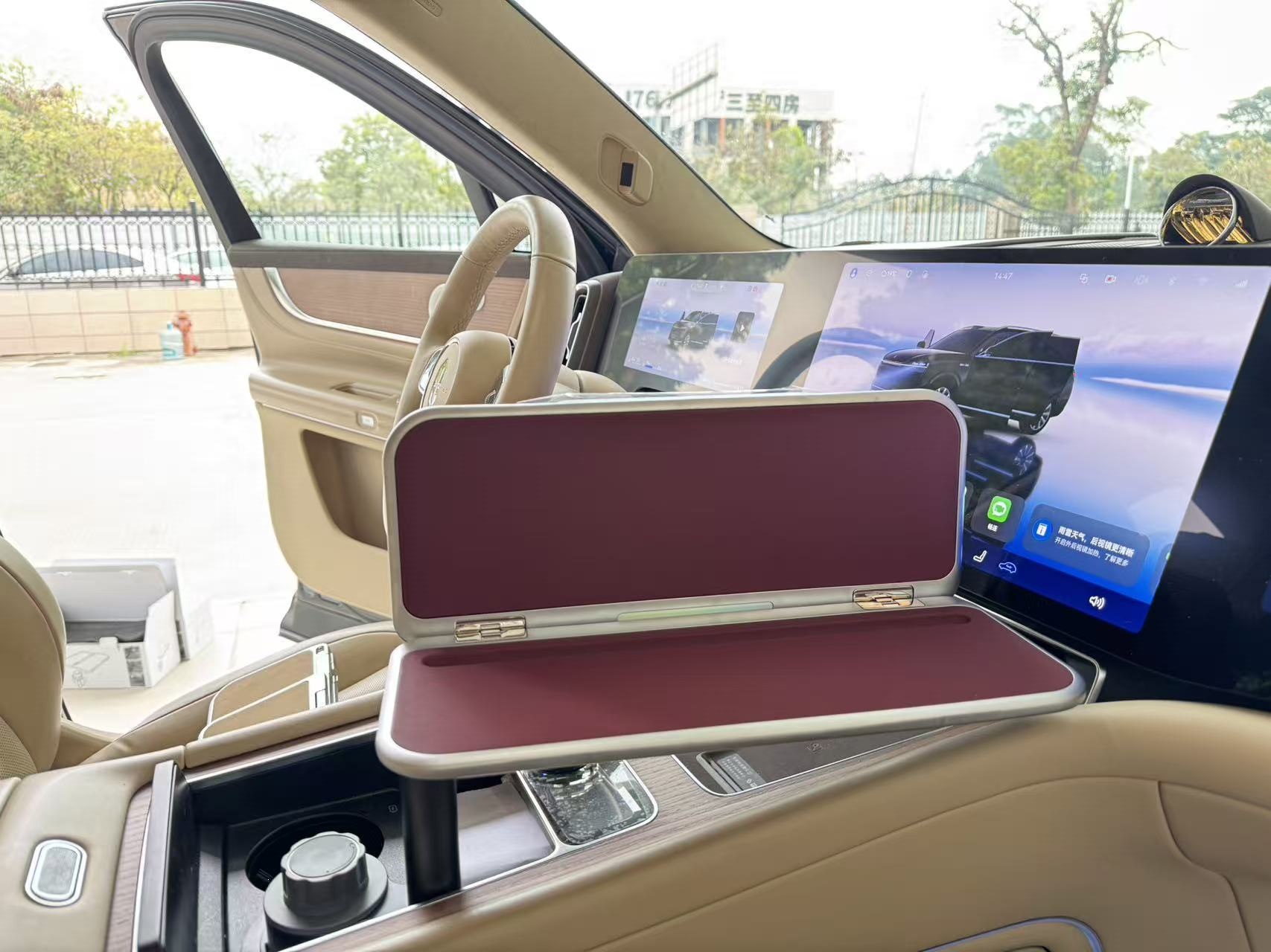 Cross-Border New Hot-Selling Car-Mounted Small Table Board for Storage and Office Use, Foldable and Practical for Placing Computers and Mobile Phones