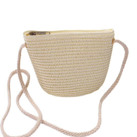 Woven Straw Bag, Cute Kidsren's Crossbody Bag, Shell DIY Nude Bag, Seaside Vacation Tourist Attraction Bag, Summer