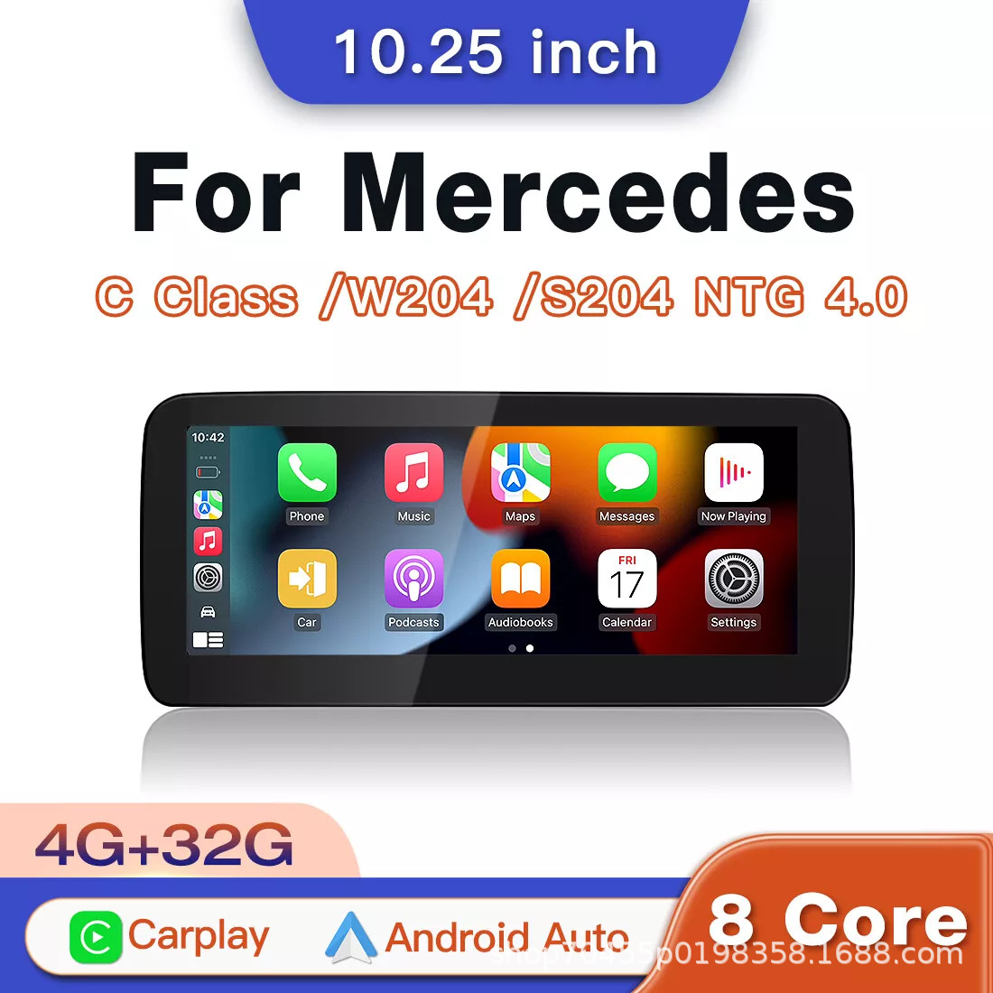 Suitable for 08-10 Mercedes-Benz C- Class W204 S204 NTG4.0 Android large screen GPS navigation Carplay
