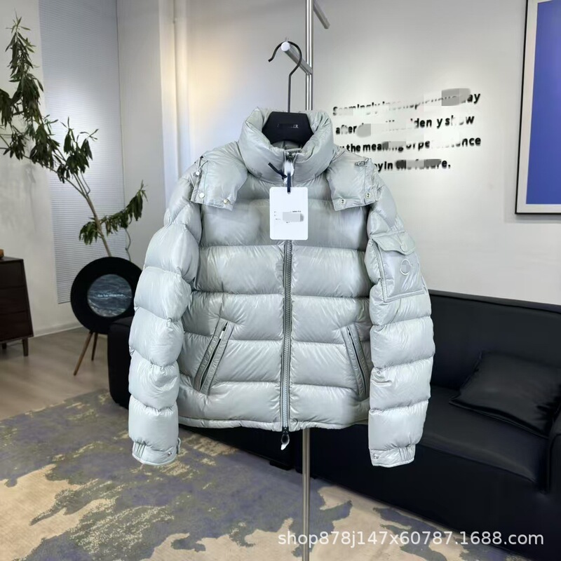 Maya2025 Winter Mengjia down Jacket High Version Men's and Women's Classic Hooded White Duck down Jacket