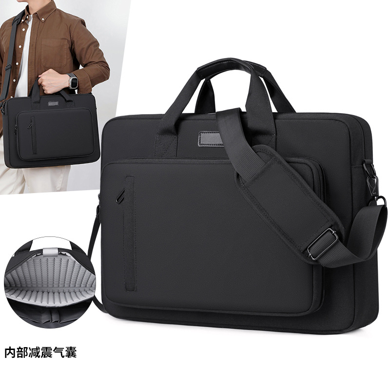 Simple and stylish 16inch laptop bag with a premium plush, shockproof design for business and commuting, handheld and crossbody