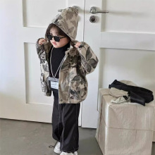 男童外套儿童秋装2024新款洋气痞帅时髦外套中小童长袖带帽上衣潮