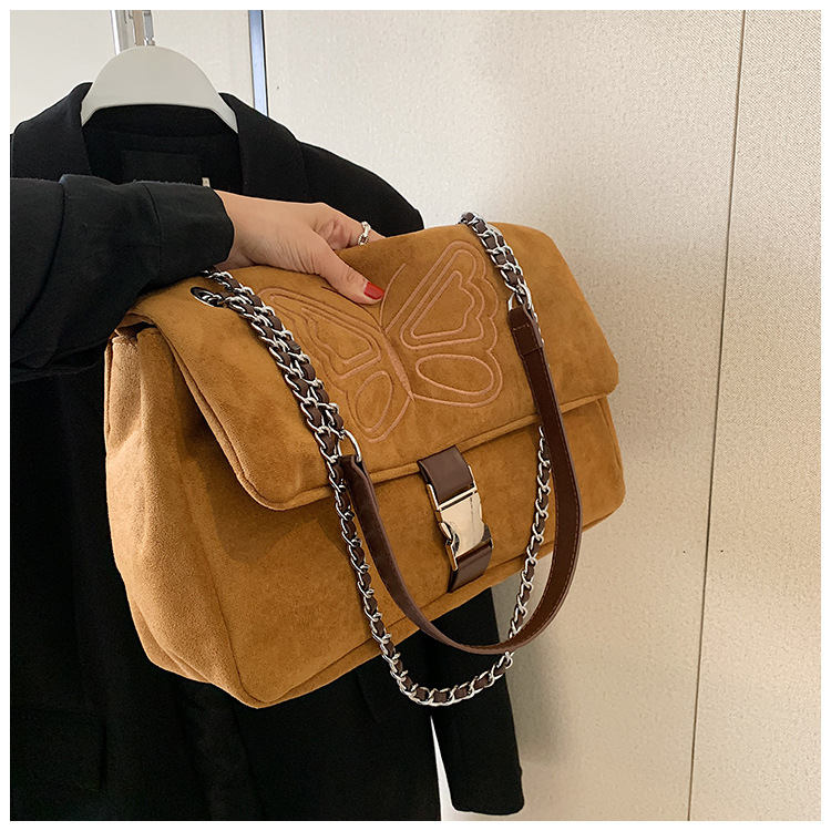 Nuova borsa a tracolla con catena monospalla di grande capacità, borsa da donna, borsa a tracolla con farfalla ricamata, borsa Maillard_voghion.com