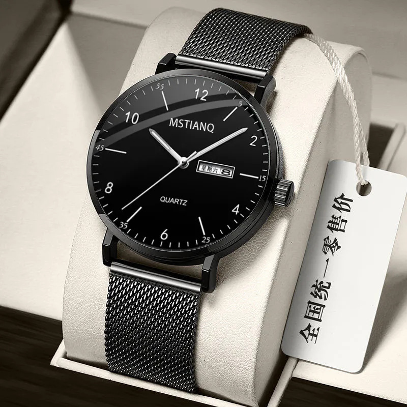 2024 Internet Celebrity New Fashionable Men's Watch ins High Color Value Korean Beginning Senior high school Student Wholesale Calendar Watch