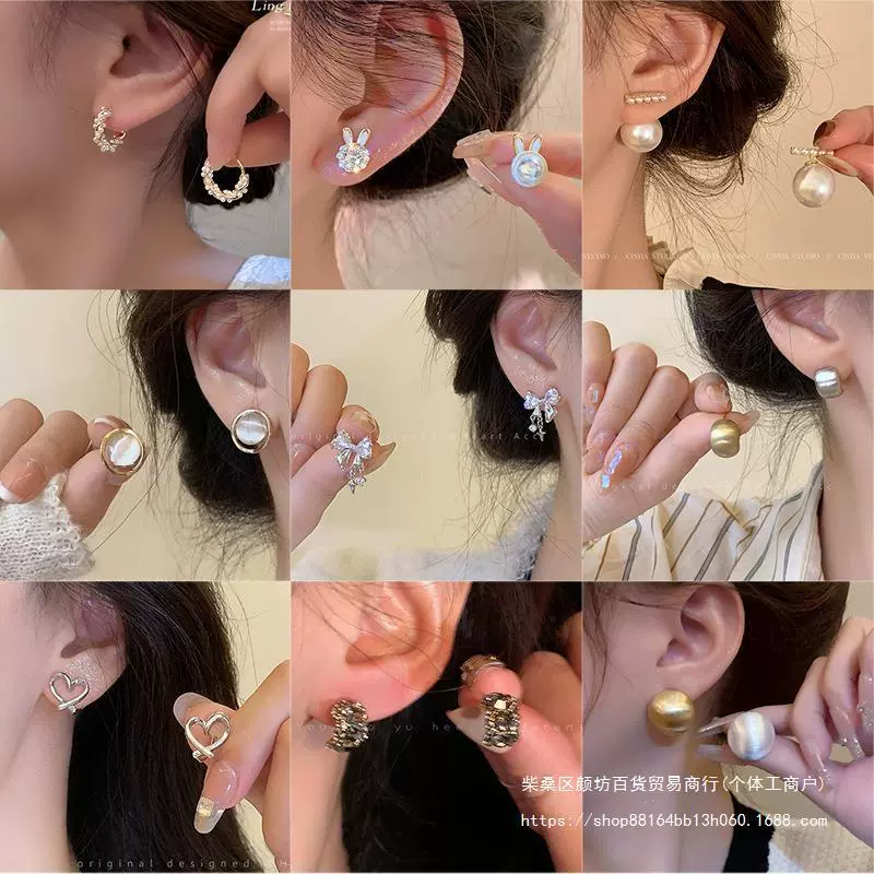 Серебристые серьги с жемчугом и цирконием, серебро 925