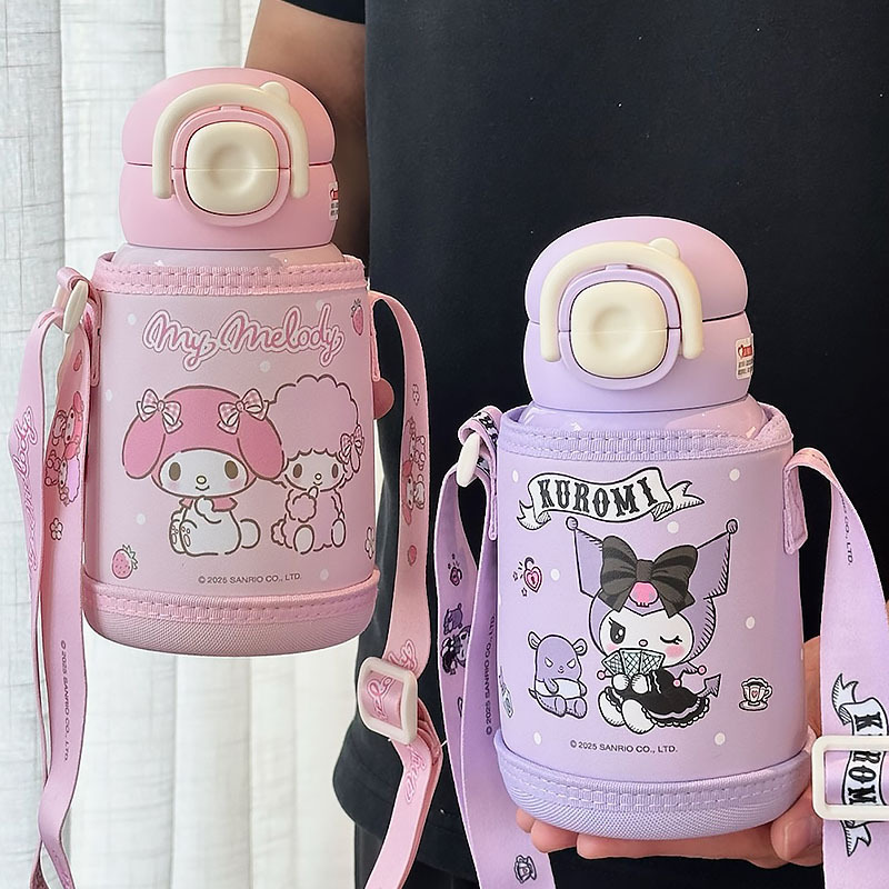 Sanrio Koolomi tazas de agua para niños niñas 316 tazas de agua de paja para estudiantes de primaria para ir a la escuela hervidor de agua nuevo