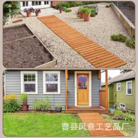 木制花园小径实木地板婚礼派对地板通道走道露台路径装饰